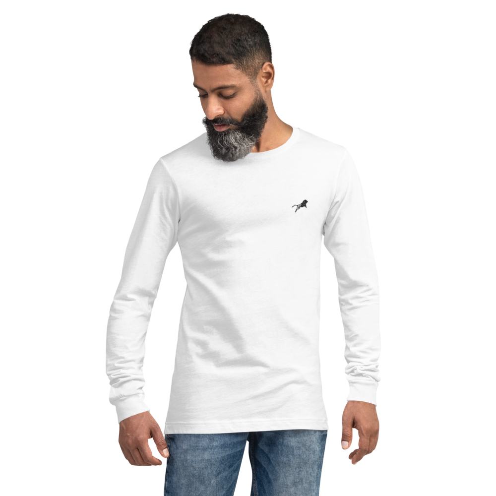 Unisex Long Sleeve - White-Line No.001 "1 of 50K Mass-Luxury" by MioLeo