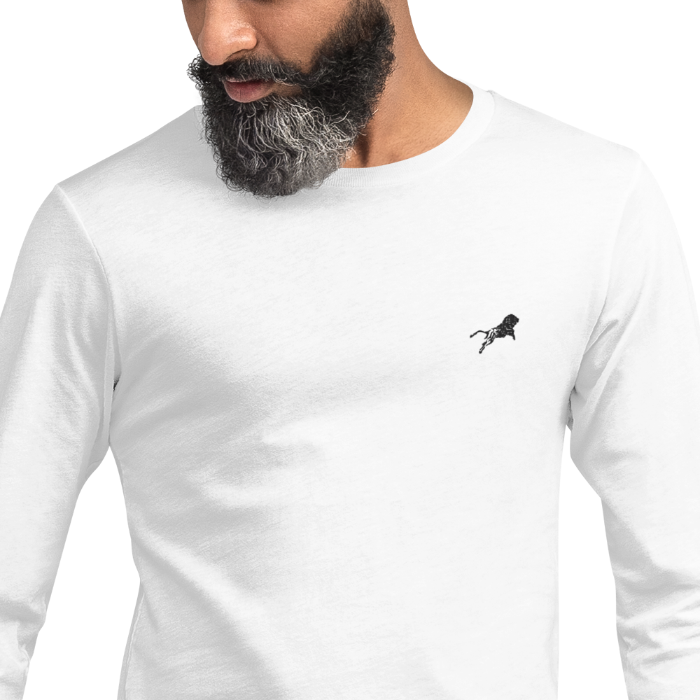 Unisex Long Sleeve - White-Line No.001 "1 of 50K Mass-Luxury" by MioLeo
