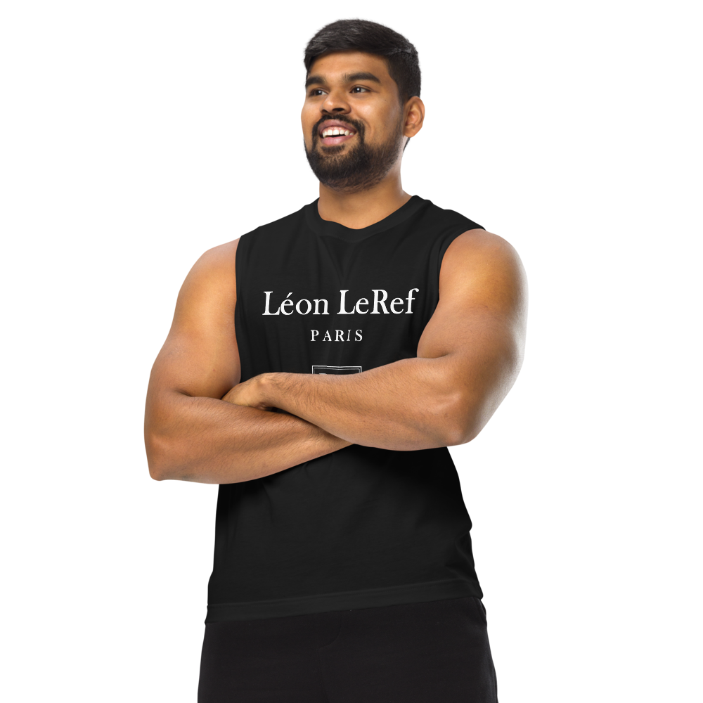 Herren-Muscle-Shirt Black-Line Nr.046 „unlimited“ von Léon LeRef