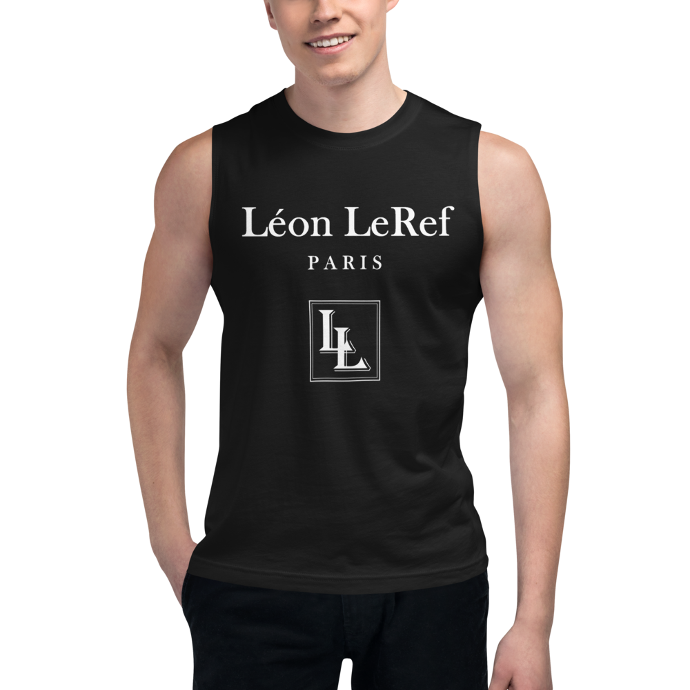 Herren-Muscle-Shirt Black-Line Nr.046 „unlimited“ von Léon LeRef