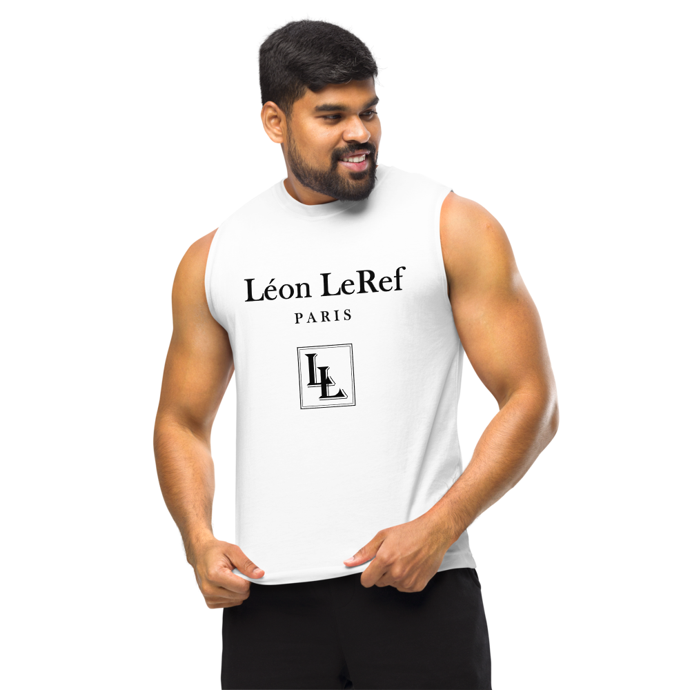 Herren-Muscle-Shirt Black-Line Nr.045 „unlimited“ von Léon LeRef