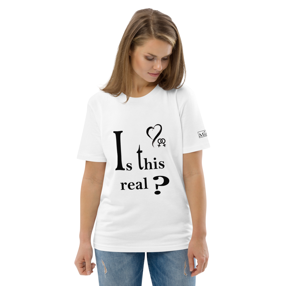 Lesbian Organic Cotton T-Shirt - Love-Line No.015 "unlimited" by MioLeo