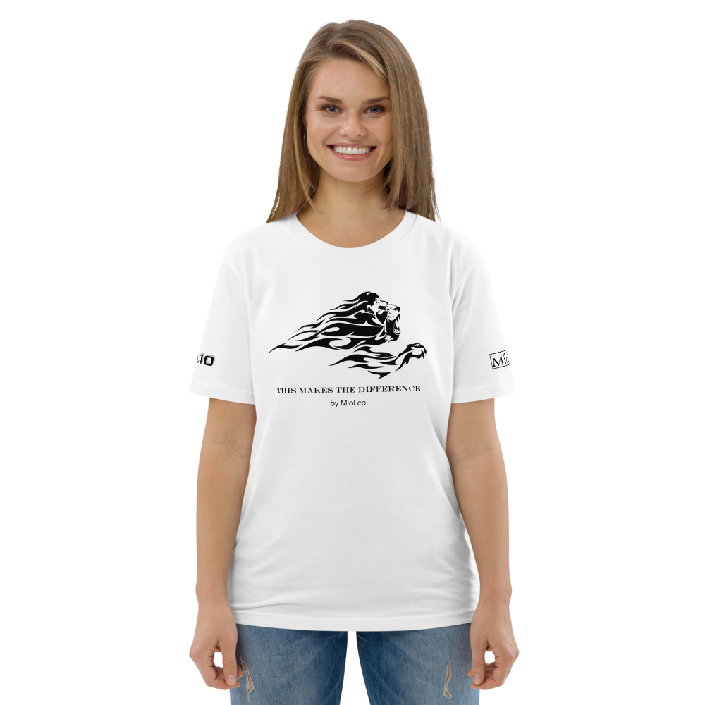 Unisex T-Shirt White-Line No.010 "1 of 50K Mass-Luxury" by MioLeo