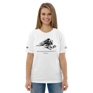 Unisex T-Shirt White-Line No.010 "1 of 50K Mass-Luxury" by MioLeo