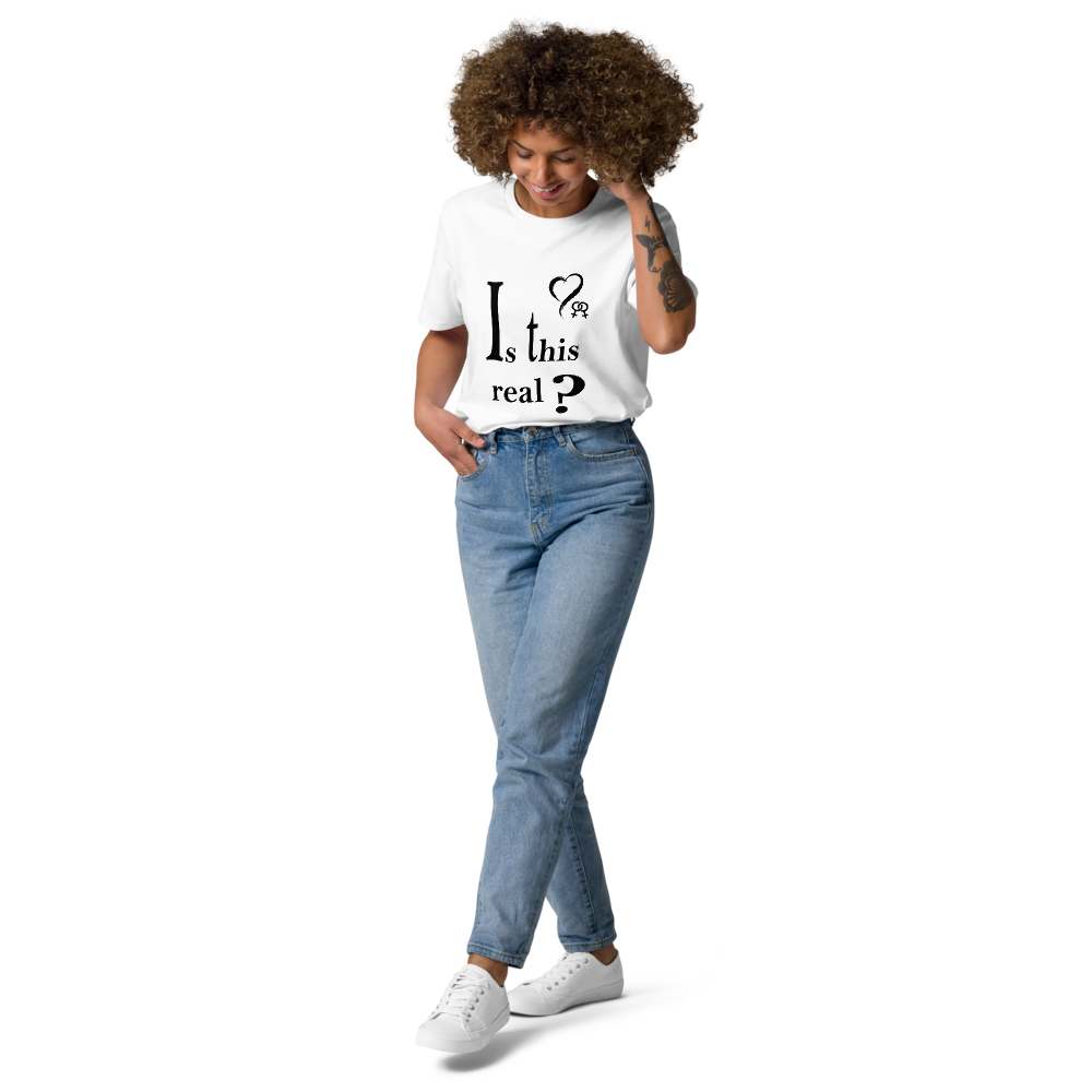 Lesbian Organic Cotton T-Shirt - Love-Line No.015 "unlimited" by MioLeo