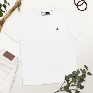 Unisex Organic Cotton T-Shirt - White-Line No.001-8 "1 of 50K Mass-Luxury" by MioLeo
