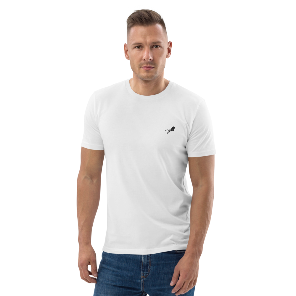 Unisex Organic Cotton T-Shirt - White-Line No.001-8 "1 of 50K Mass-Luxury" by MioLeo