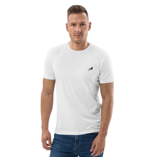 Unisex Organic Cotton T-Shirt - White-Line No.001-8 "1 of 50K Mass-Luxury" by MioLeo