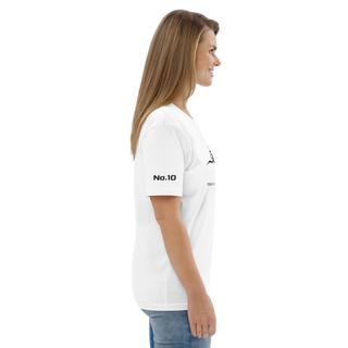 Unisex T-Shirt White-Line No.010 "1 of 50K Mass-Luxury" by MioLeo