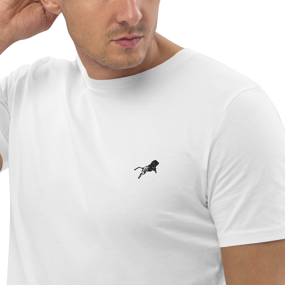 Unisex Organic Cotton T-Shirt - White-Line No.001-8 "1 of 50K Mass-Luxury" by MioLeo