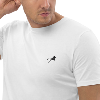 Unisex Organic Cotton T-Shirt - White-Line No.001-8 "1 of 50K Mass-Luxury" by MioLeo
