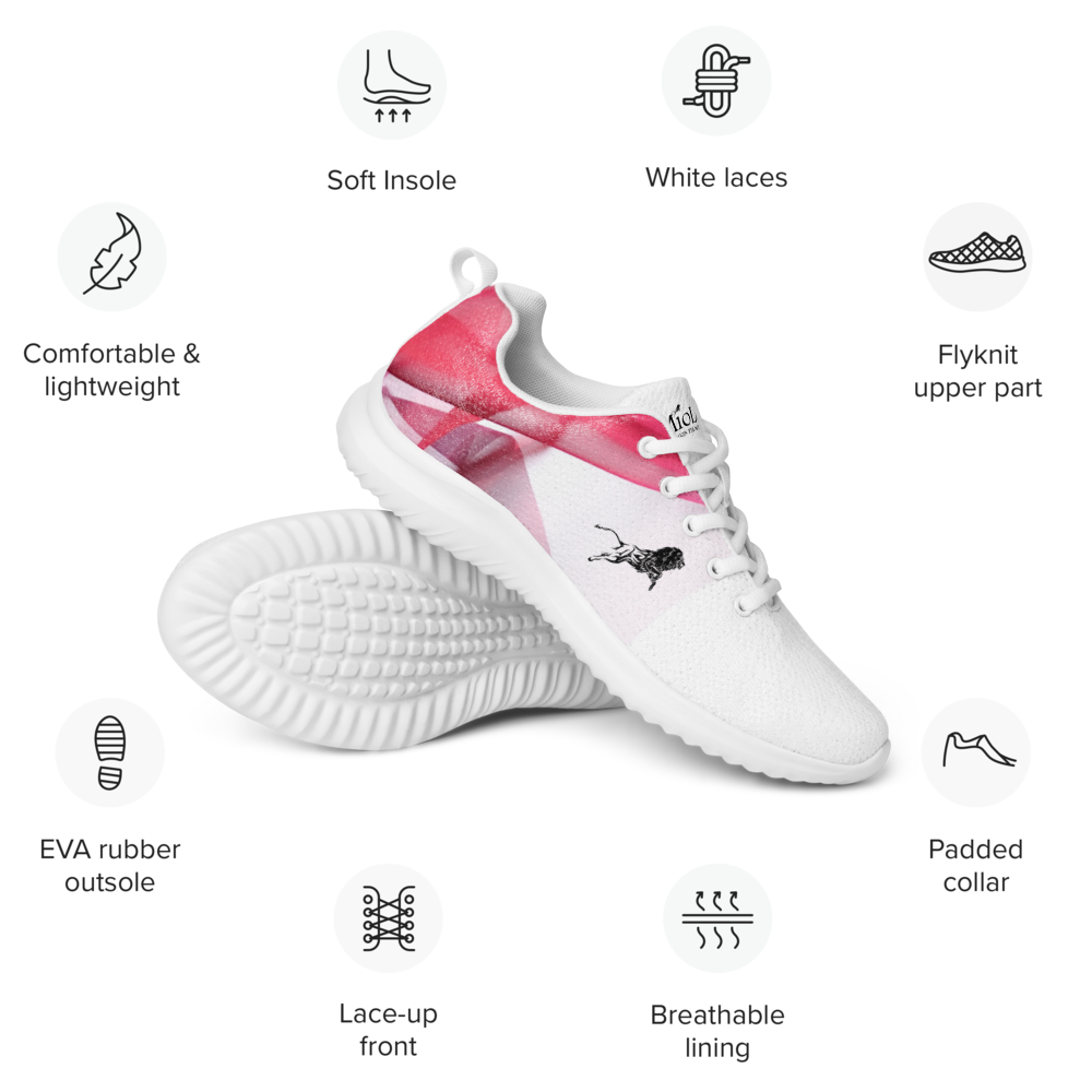 Women’s Athletic Shoes White-Line No.895 "1 of 5K" by MioLeo