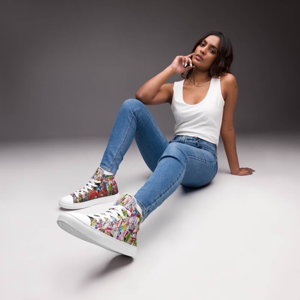 Women’s High Top Canvas Shoes Black-Line No.883 "1 of 500 Ultra-Exclusive" by Léon LeRef