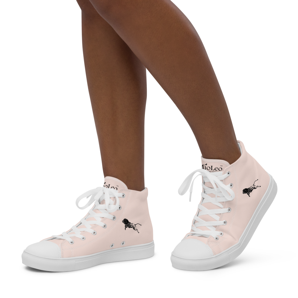 Women’s High Top Canvas Shoes White-Line No.878 "1 of 5K" by MioLeo