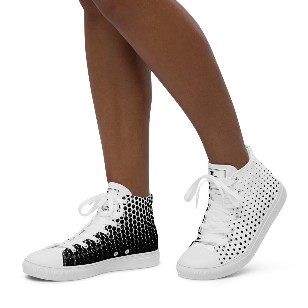 Women´s High Top Canvas Shoes Black-Line No.871 "1 of 500 High-End-Exclusive" by Léon LeRef