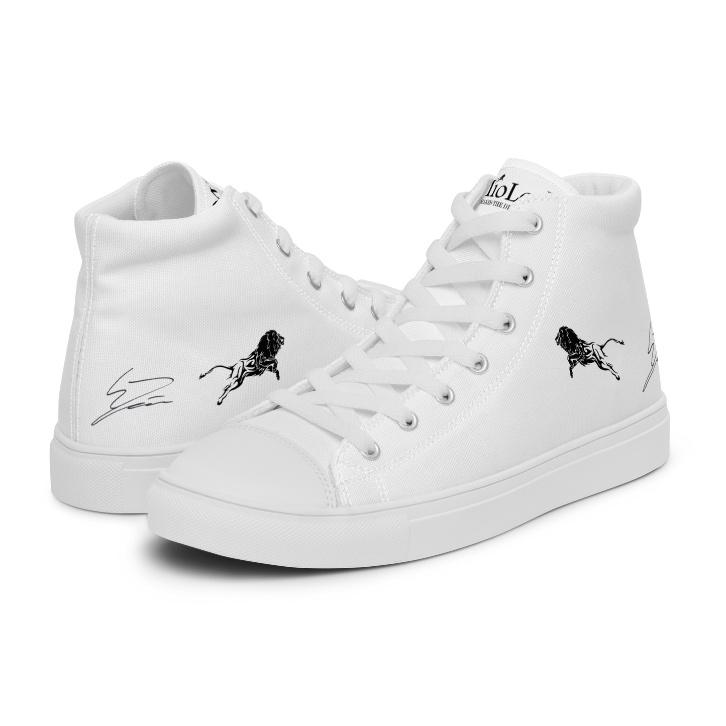 Women’s High Top Canvas Shoes White-Line No.884 "1 of 500" by MioLeo -special sign-