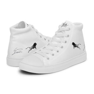 Women’s High Top Canvas Shoes White-Line No.884 "1 of 500" by MioLeo -special sign-