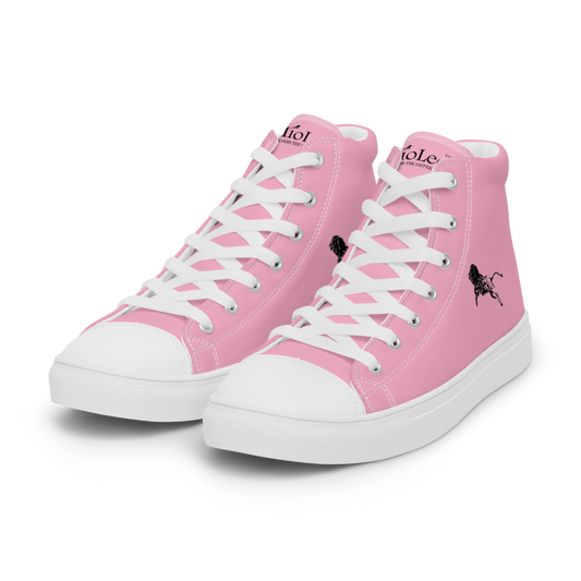 Women’s High Top Canvas Shoes White-Line No.872 "1 of 5K" by MioLeo