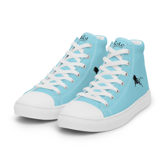 Women’s High Top Canvas Shoes White-Line No.874 "1 of 5K" by MioLeo