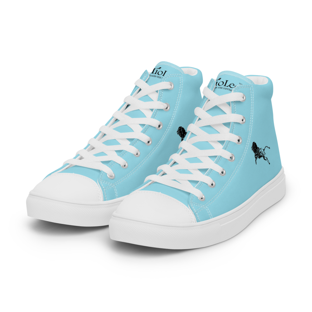Women’s High Top Canvas Shoes White-Line No.874 "1 of 5K" by MioLeo