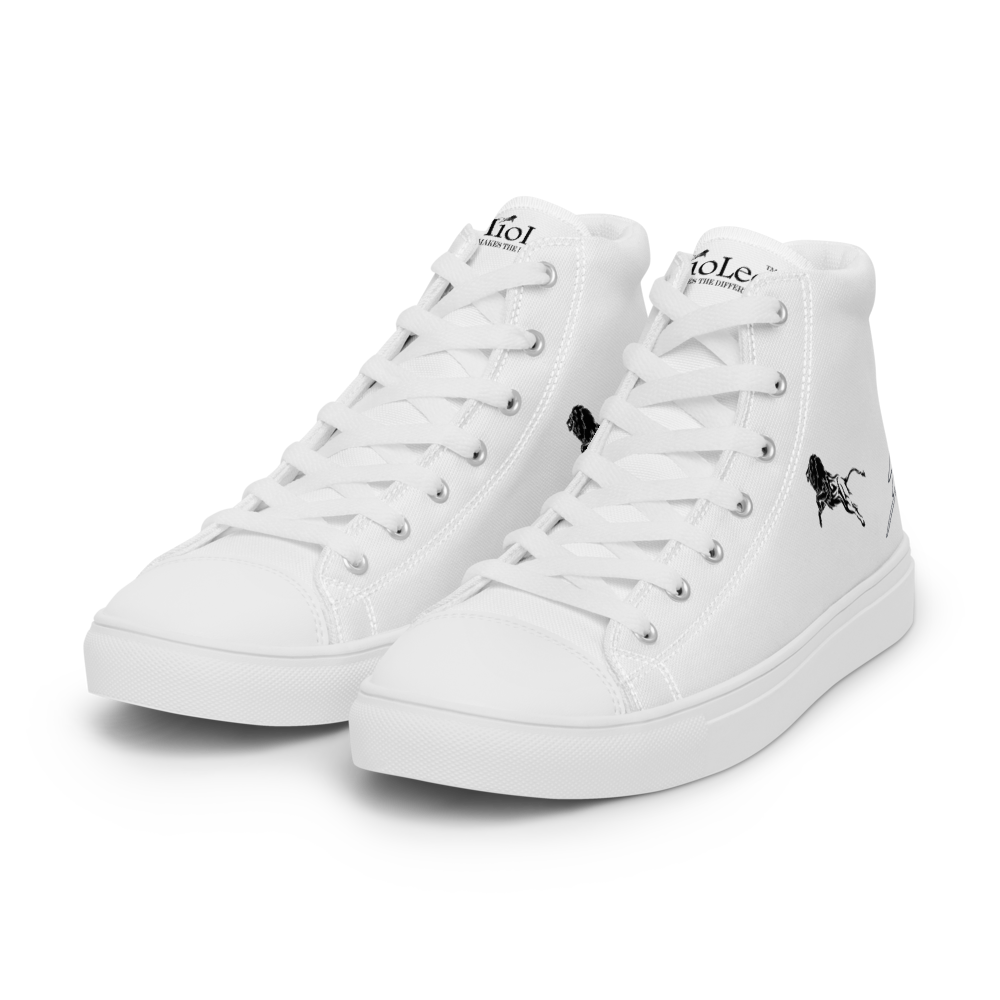 Women’s High Top Canvas Shoes White-Line No.884 "1 of 500" by MioLeo -special sign-