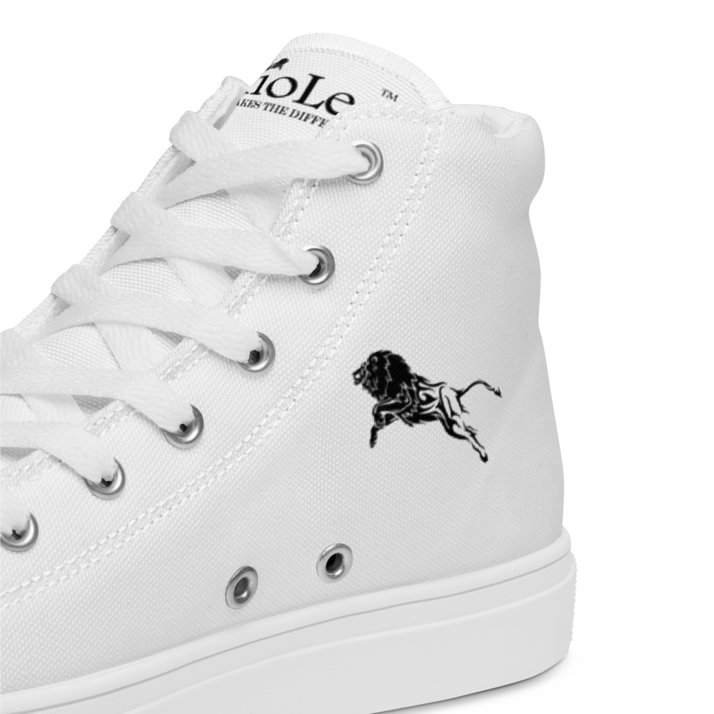 Women’s High Top Canvas Shoes White-Line No.884 "1 of 500" by MioLeo -special sign-