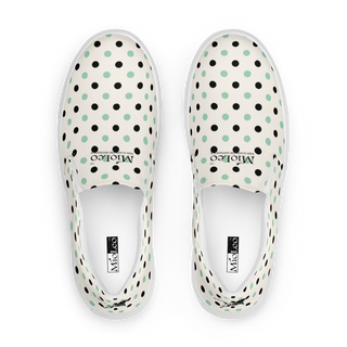 Women’s Slip-On Canvas Shoes White-Line No.862 "1 of 5K" by MioLeo