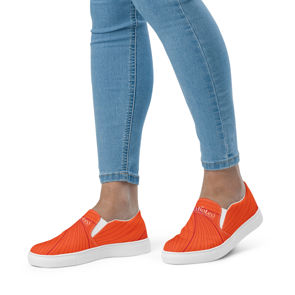 Women’s Slip-On Canvas Shoes White-Line No.868 "1 of 1K Master-Exclusive" by MioLeo