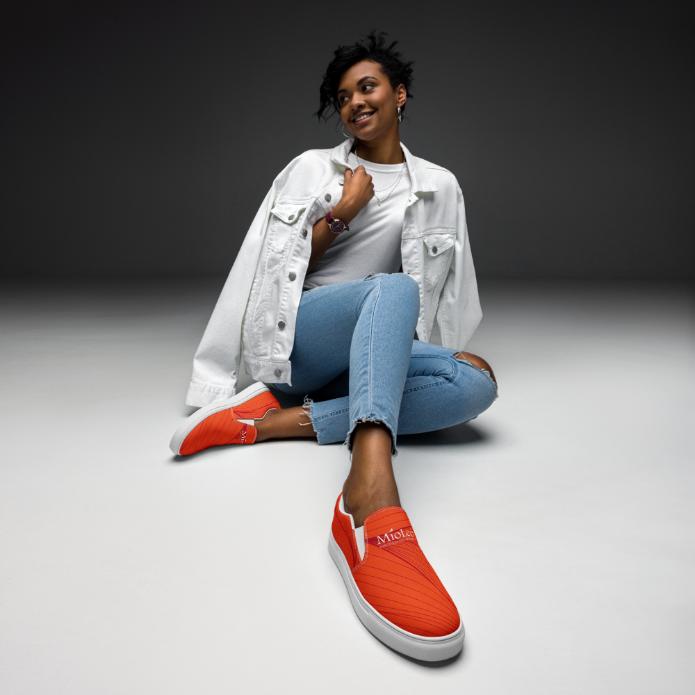 Women’s Slip-On Canvas Shoes White-Line No.868 "1 of 1K Master-Exclusive" by MioLeo