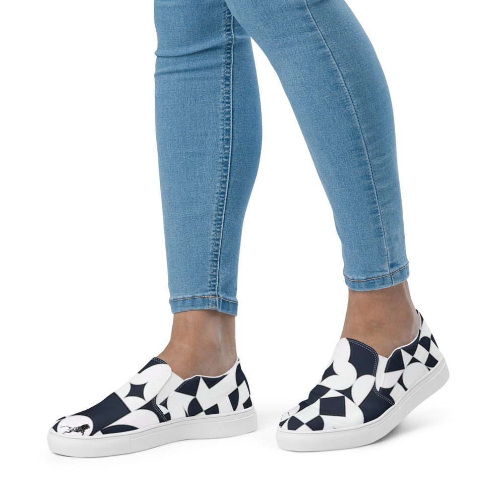 Women’s Slip-On Canvas Shoes Black-Line No.869 "1 of 250 Ultra-Exclusive" by Léon LeRef