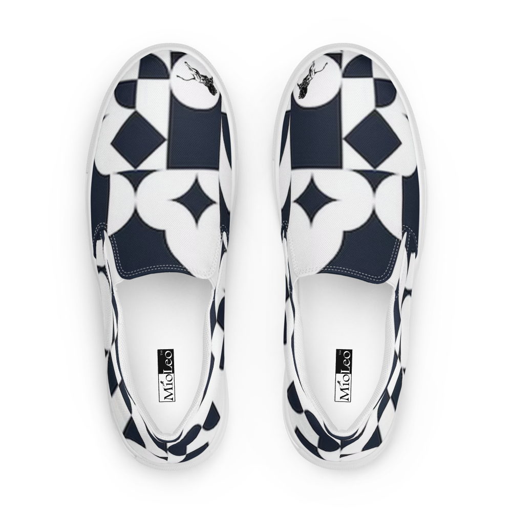 Women’s Slip-On Canvas Shoes Black-Line No.869 "1 of 250 Ultra-Exclusive" by Léon LeRef
