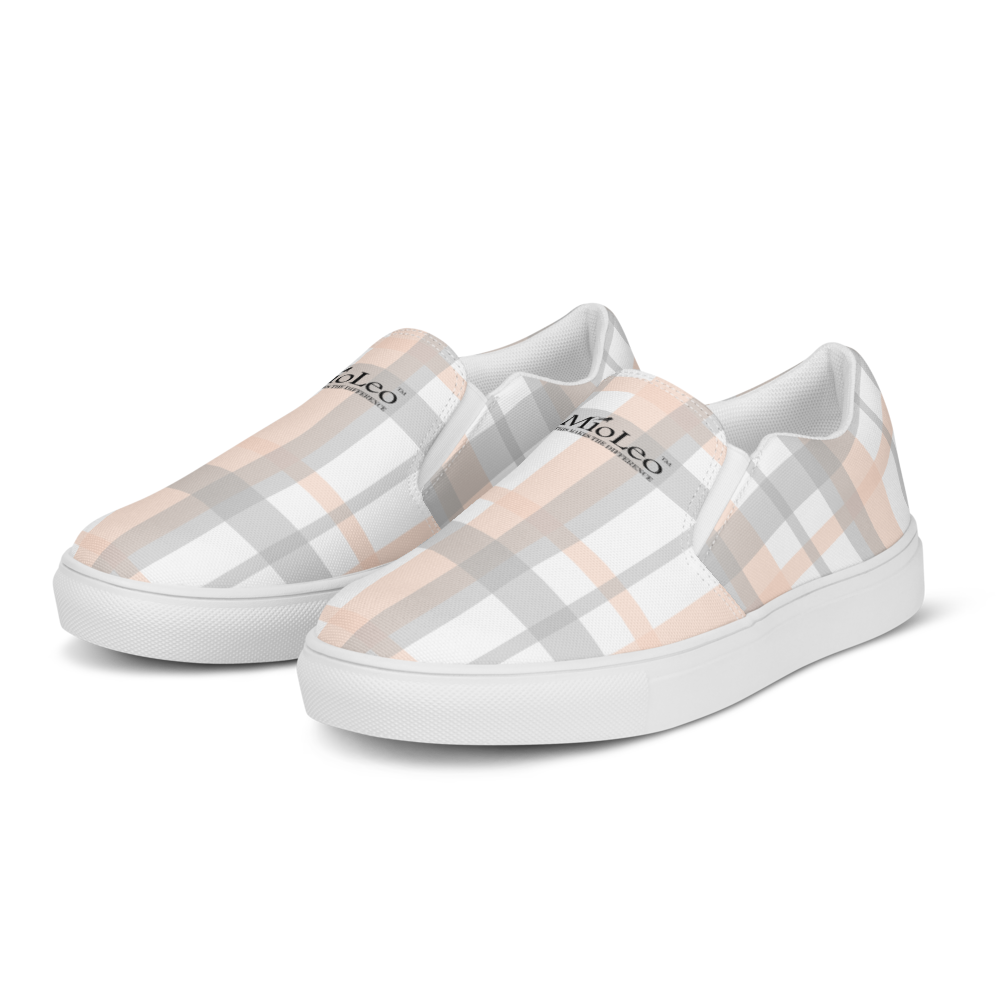 Women’s Slip-On Canvas Shoes White-Line No.866 "1 of 5K" by MioLeo