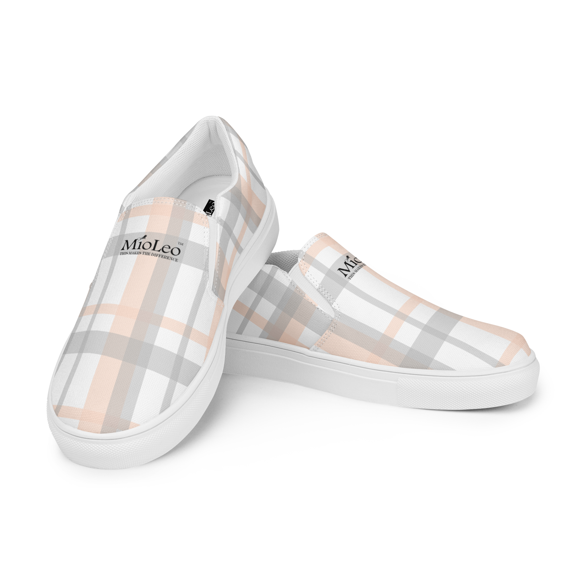 Women’s Slip-On Canvas Shoes White-Line No.866 "1 of 5K" by MioLeo