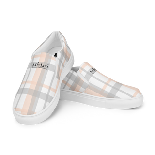 Women’s Slip-On Canvas Shoes White-Line No.866 "1 of 5K" by MioLeo