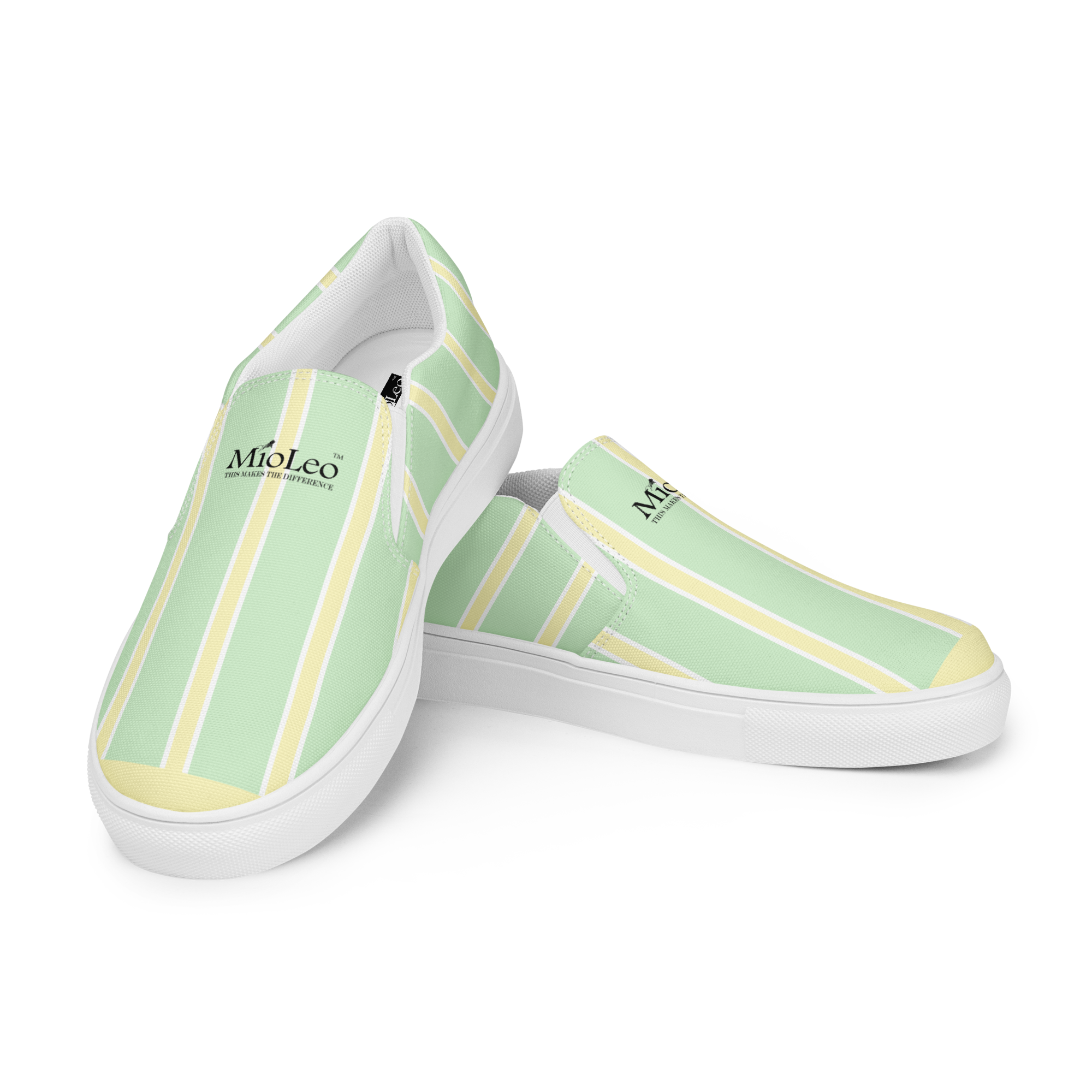 Women’s Slip-On Canvas Shoes White-Line No.870 "1 of 5K" by MioLeo