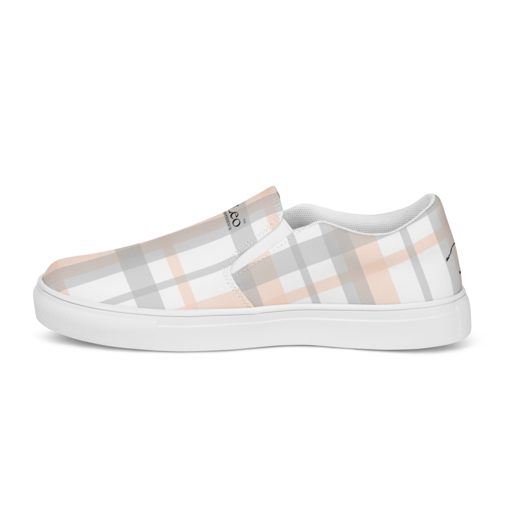 Women’s Slip-On Canvas Shoes White-Line No.866 "1 of 5K" by MioLeo