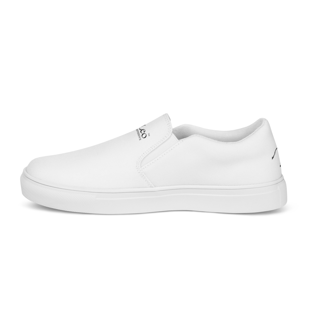 Women’s Slip-On Canvas Shoes White-Line No.886 "1 of 500" by MioLeo -special sign-